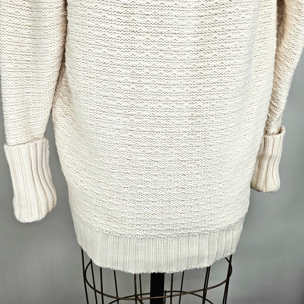 Shipley & Halmos Cotton Cashmere Shawl Collar Cardigan Cream Size L - Picture 7 of 16